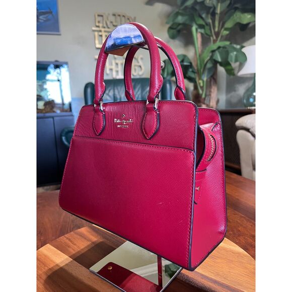 Kate Spade New York Madison Red Satchel Crossbody Small NWOT - Picture 7 of 11